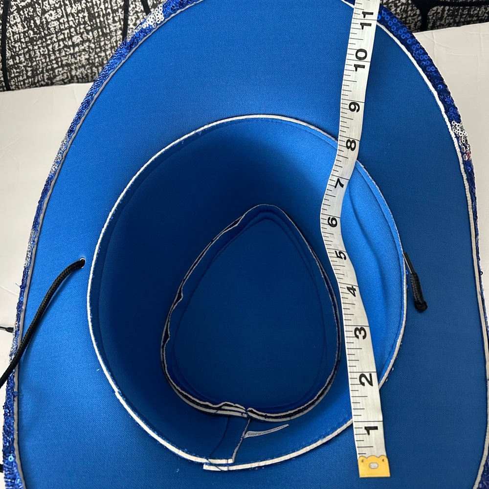 Sequin Blue Star Cowboy Hat - Picture 5 of 7